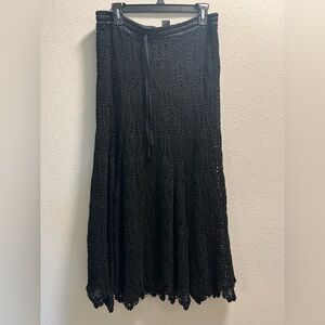Rampage NWOT Elegant Black Crochet Skirt